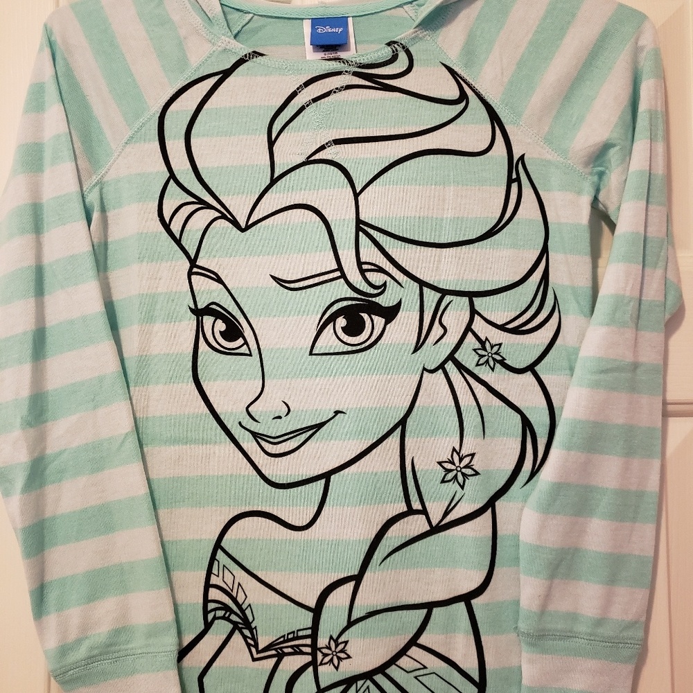 NEW Girls Disney princess hoodie ELSA Large 10-12